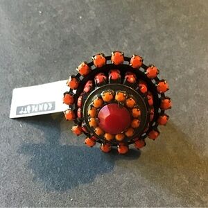Red and Orange Statement Ring